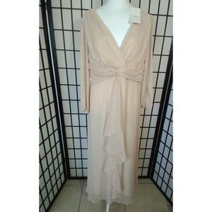 EVER PRETTY NWT Women's Plus Size Twist Knot Louts Leaf A-Line Dress Size 3XL